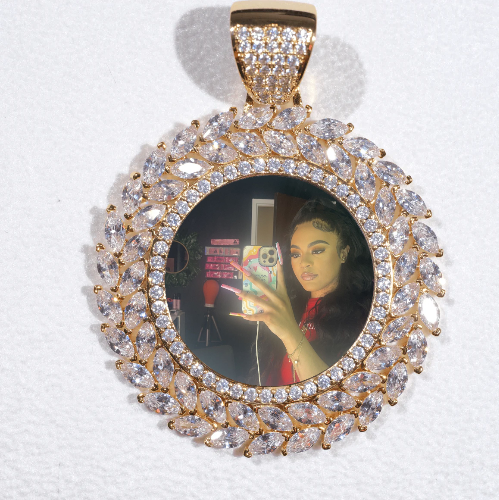 Large 3D Wheat Ear Custom Picture Pendant