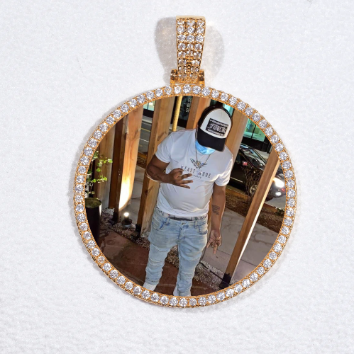 MEDIUM 3D CIRCLE CUSTOM PICTURE PENDANT