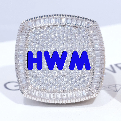 CUSTOM LETTER 3D ICED RING