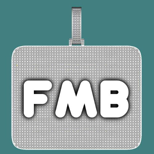 CUSTOM LETTER NECKLACE 3D BIG SQUARE