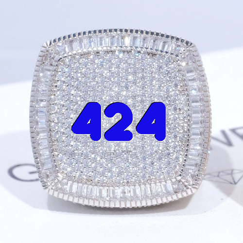 CUSTOM LETTER 3D ICED RING