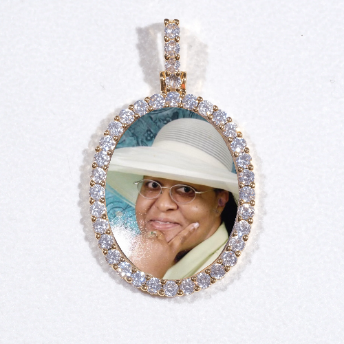 3D Oval Custom Picture Pendant
