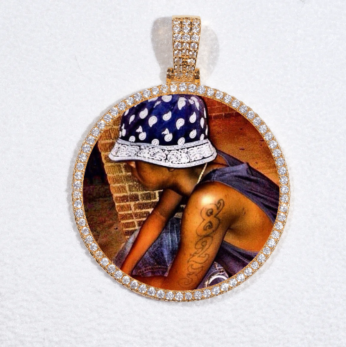 MEDIUM 3D CIRCLE CUSTOM PICTURE PENDANT