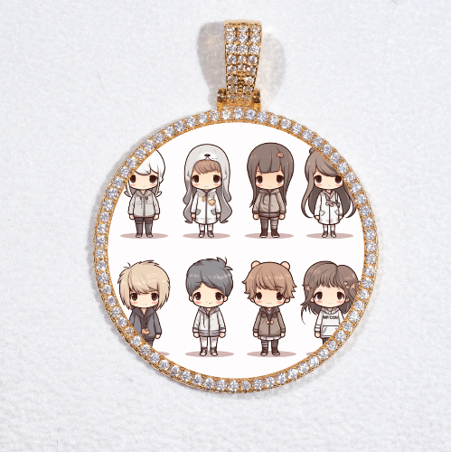 MEDIUM 3D CIRCLE CUSTOM PICTURE PENDANT