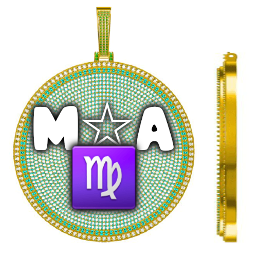 CUSTOM LETTER NECKLACE 3D BIG DISC