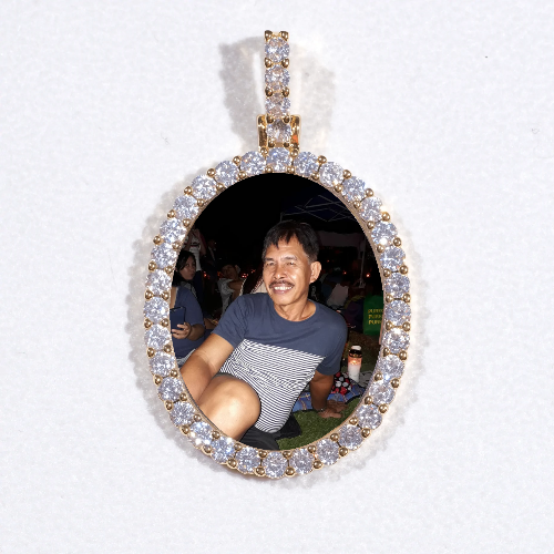 3D Oval Custom Picture Pendant