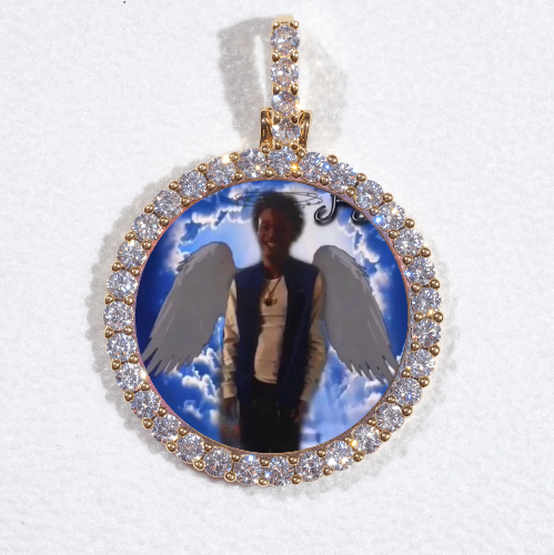 3D CIRCLE CUSTOM PICTURE PENDANT SMALL SIZE