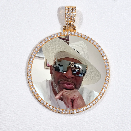 MEDIUM 3D CIRCLE CUSTOM PICTURE PENDANT