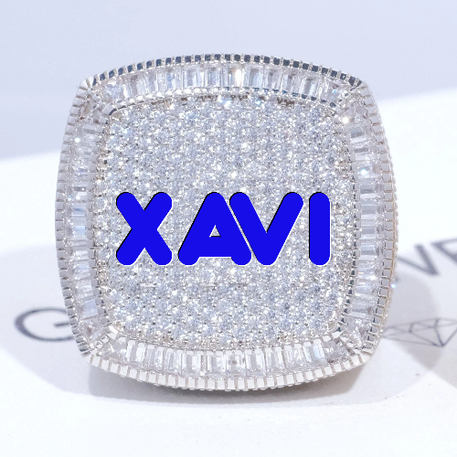 CUSTOM LETTER 3D ICED RING