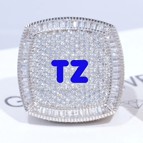 CUSTOM LETTER 3D ICED RING