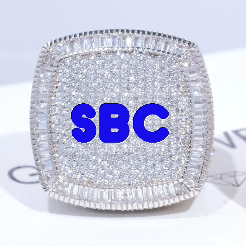CUSTOM LETTER 3D ICED RING