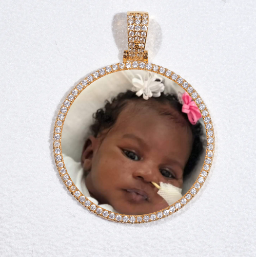 MEDIUM 3D CIRCLE CUSTOM PICTURE PENDANT