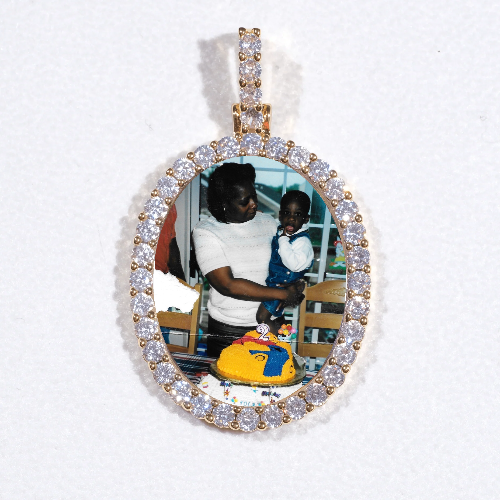 3D Oval Custom Picture Pendant