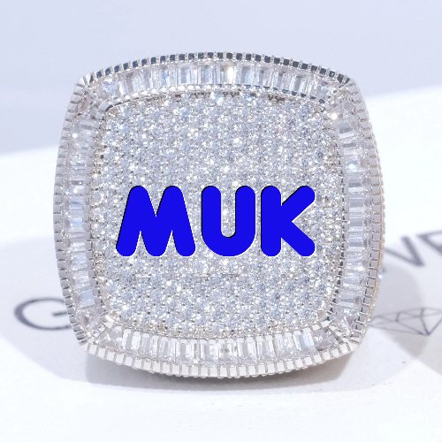 CUSTOM LETTER 3D ICED RING