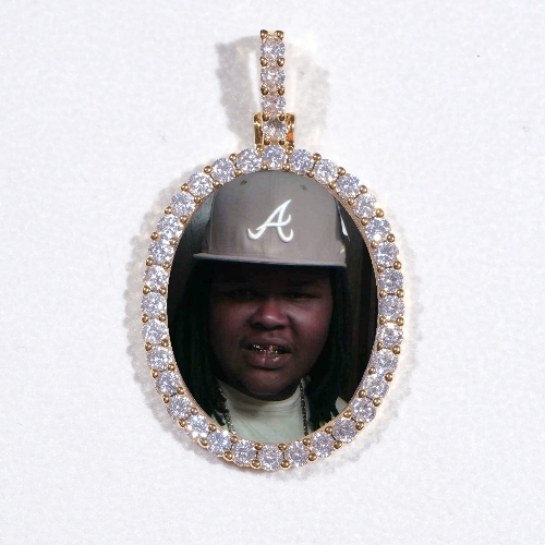 3D Oval Custom Picture Pendant