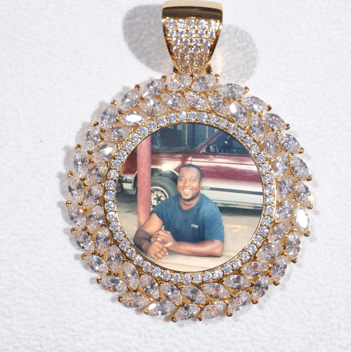 Large 3D Wheat Ear Custom Picture Pendant