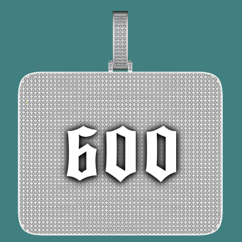 CUSTOM LETTER NECKLACE 3D BIG SQUARE