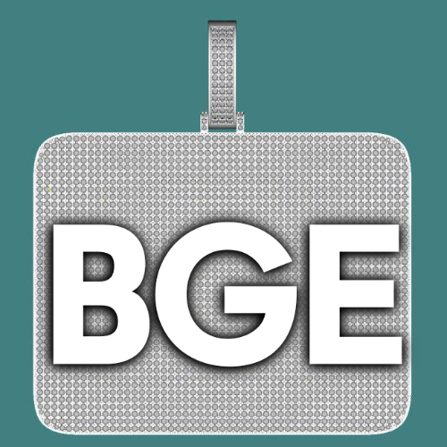 CUSTOM LETTER NECKLACE 3D BIG SQUARE
