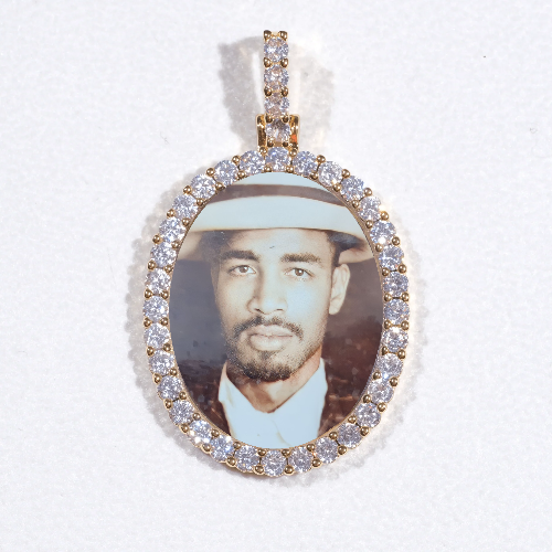 3D Oval Custom Picture Pendant