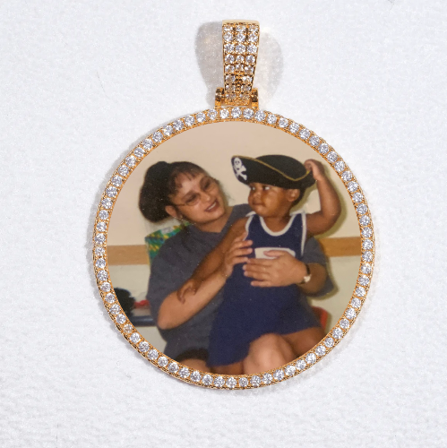 MEDIUM 3D CIRCLE CUSTOM PICTURE PENDANT