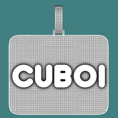 CUSTOM LETTER NECKLACE 3D BIG SQUARE