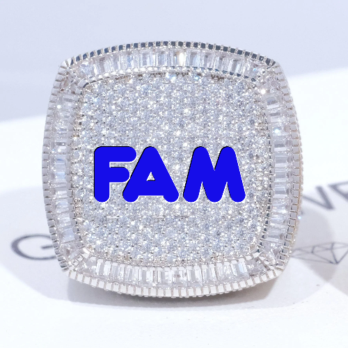 CUSTOM LETTER 3D ICED RING