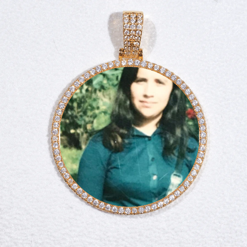 MEDIUM 3D CIRCLE CUSTOM PICTURE PENDANT