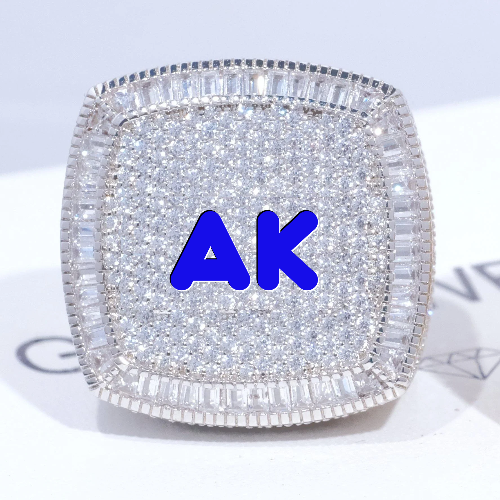 CUSTOM LETTER 3D ICED RING