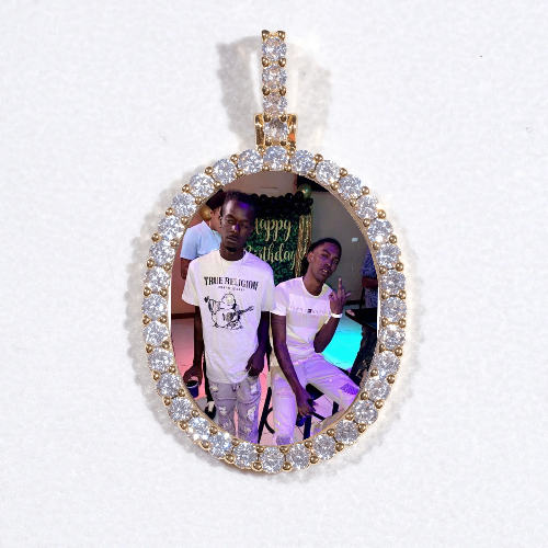 3D Oval Custom Picture Pendant