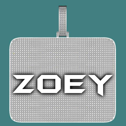 CUSTOM LETTER NECKLACE 3D BIG SQUARE