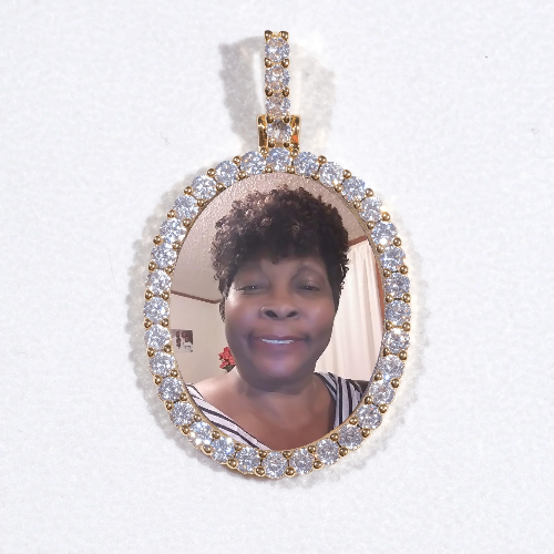 3D Oval Custom Picture Pendant