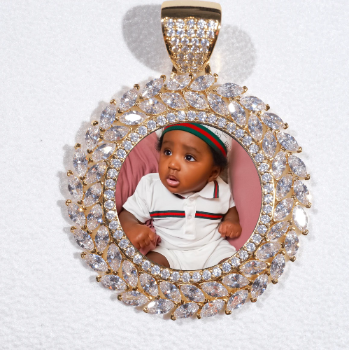 Large 3D Wheat Ear Custom Picture Pendant