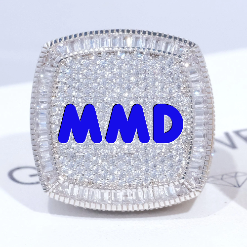 CUSTOM LETTER 3D ICED RING
