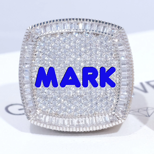 CUSTOM LETTER 3D ICED RING