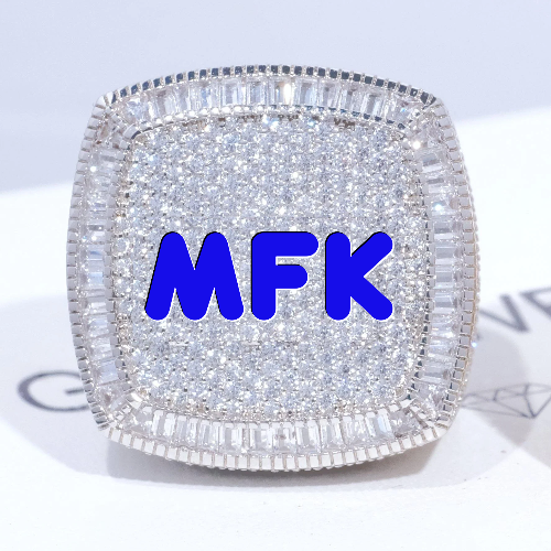 CUSTOM LETTER 3D ICED RING