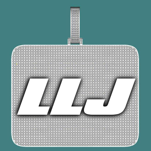 CUSTOM LETTER NECKLACE 3D BIG SQUARE