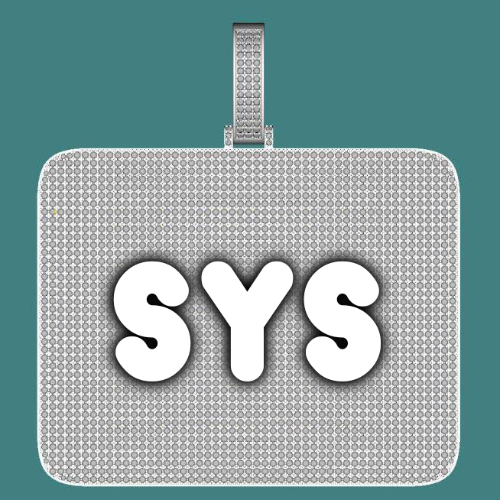 CUSTOM LETTER NECKLACE 3D BIG SQUARE