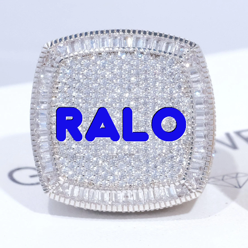 CUSTOM LETTER 3D ICED RING