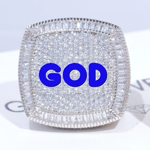 CUSTOM LETTER 3D ICED RING