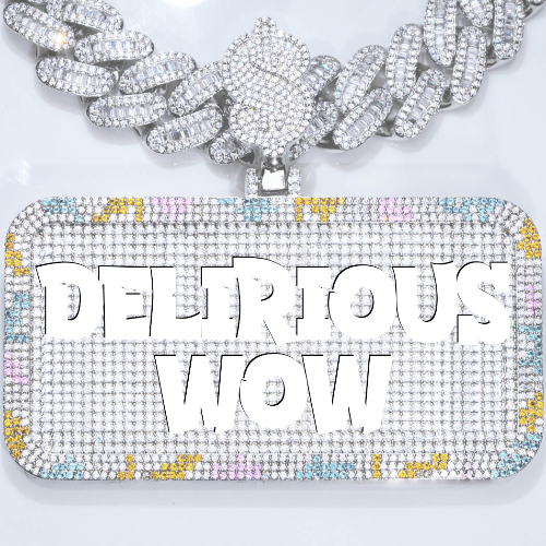 CUSTOM LETTER NECKLACE 3D COLORFUL SQUARE