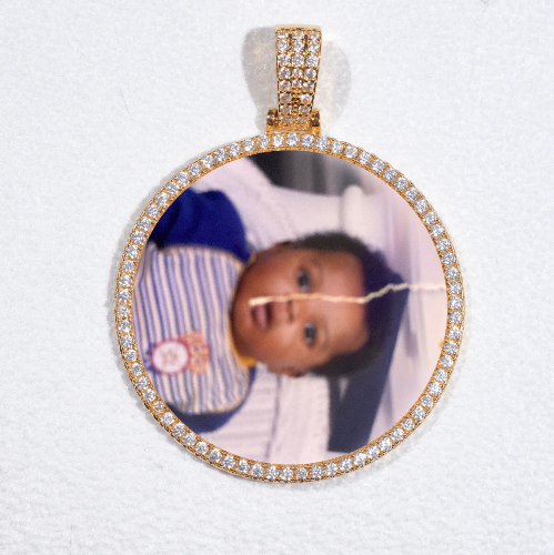 MEDIUM 3D CIRCLE CUSTOM PICTURE PENDANT