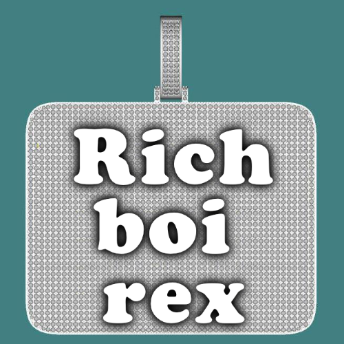 CUSTOM LETTER NECKLACE 3D BIG SQUARE