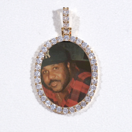 3D Oval Custom Picture Pendant