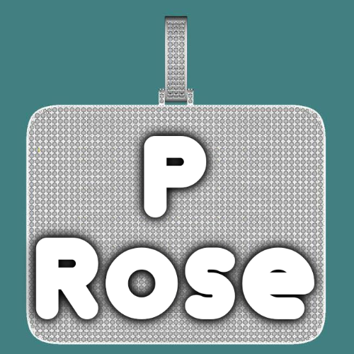 CUSTOM LETTER NECKLACE 3D BIG SQUARE