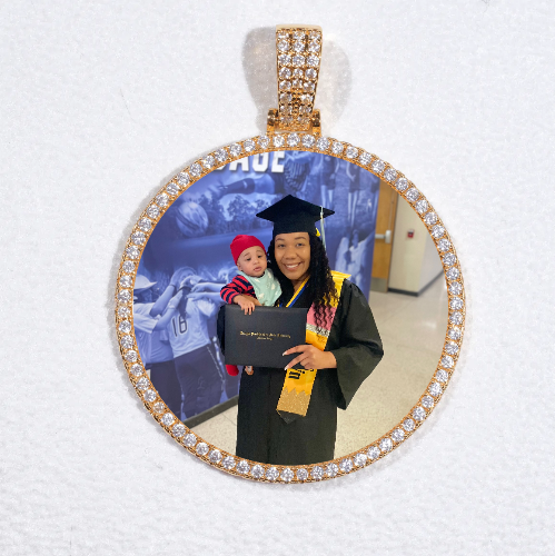 MEDIUM 3D CIRCLE CUSTOM PICTURE PENDANT