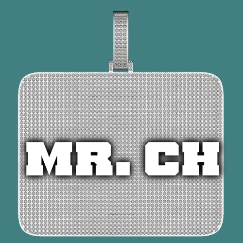 CUSTOM LETTER NECKLACE 3D BIG SQUARE