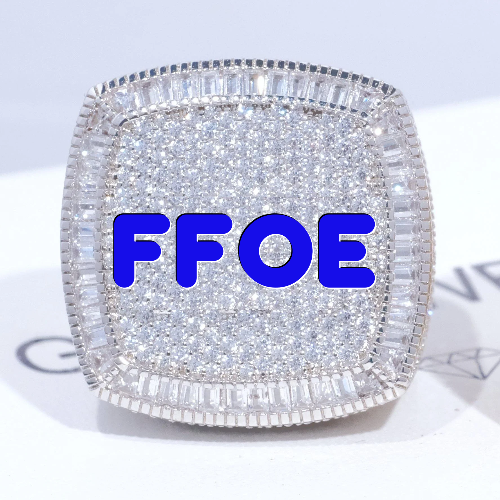 CUSTOM LETTER 3D ICED RING
