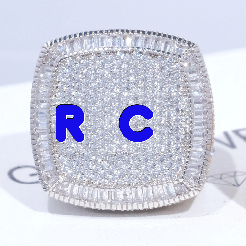 CUSTOM LETTER 3D ICED RING