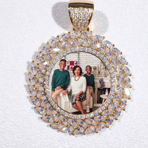 Large 3D Wheat Ear Custom Picture Pendant