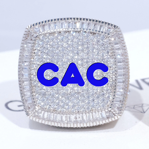 CUSTOM LETTER 3D ICED RING